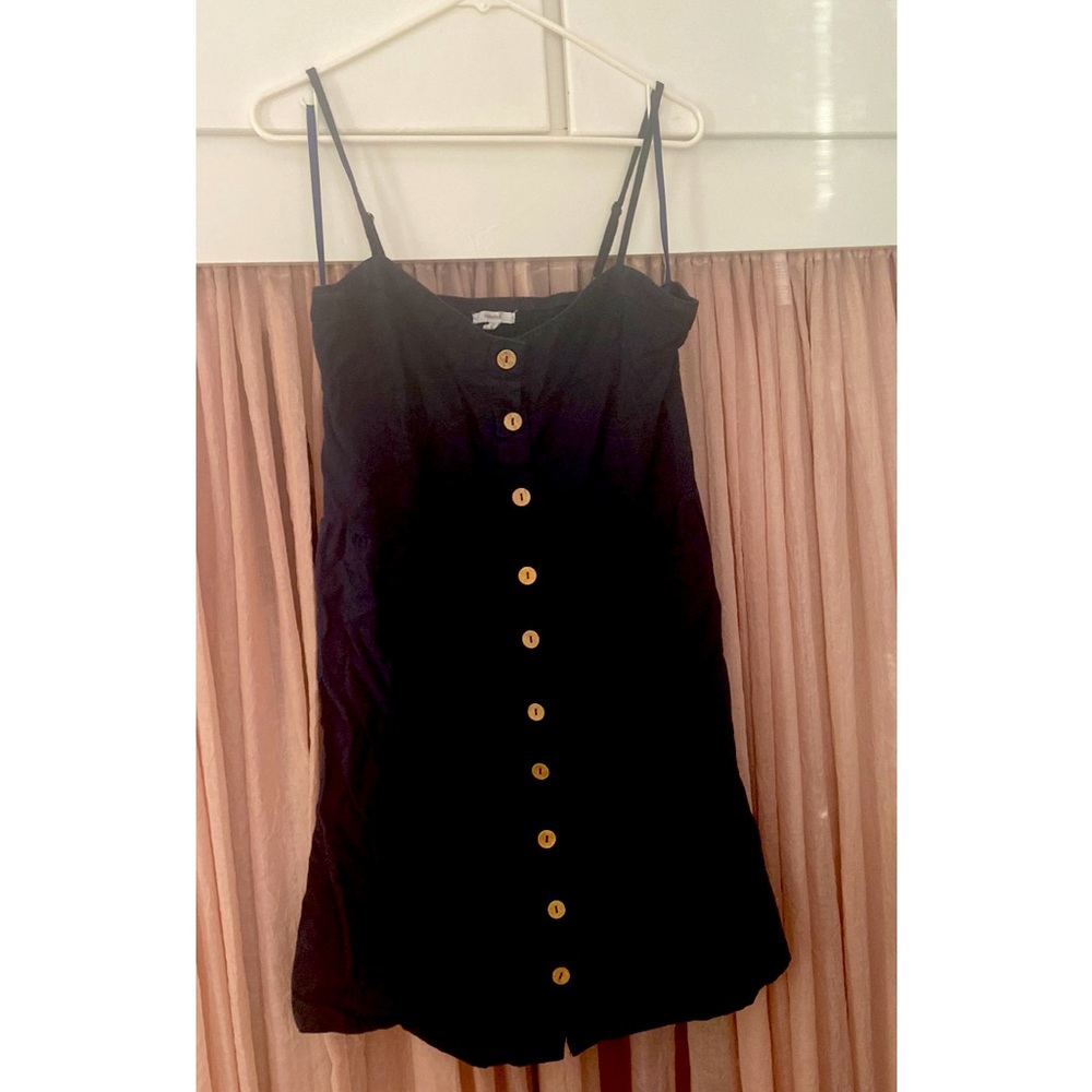 Maurice’s navy sundress with wood buttons size large